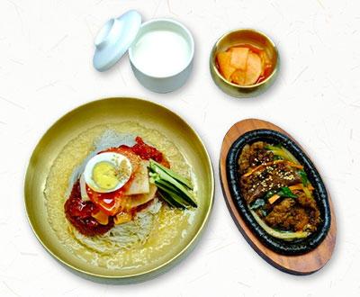 비빔냉면과 간장불고기 이미지